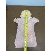 Cabbage Patch Kids Doll 9" Pink Floral Dress With Lace Collar & Bow