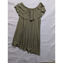 Rolla Coster Olive Green Off-Shoulder Ruffle Dress L