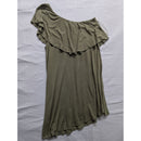 Rolla Coster Olive Green Off-Shoulder Ruffle Dress L