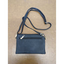 Michael Kors Black Pebbled Leather Crossbody Bag With Gold-Tone Accents & Adjustable Strap 8"x6" Zipper Closure