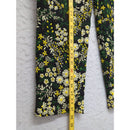 Current Air Black Floral Pants Womens S Daisy Print Tapered Leg 32" Length
