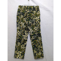 Current Air Black Floral Pants Womens S Daisy Print Tapered Leg 32" Length