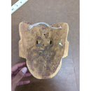 Hand-Carved Wooden Jaguar Mask With Painted Polka Dot Design - 9" Height - Wall Hanging Decorative Art Piece