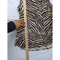 Maurices Womens Zebra Print Sleeveless Tunic Top Size 3X Brown & White Lightweight & Flowy