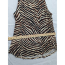 Maurices Womens Zebra Print Sleeveless Tunic Top Size 3X Brown & White Lightweight & Flowy