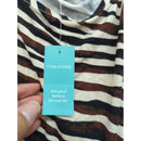 Maurices Womens Zebra Print Sleeveless Tunic Top Size 3X Brown & White Lightweight & Flowy