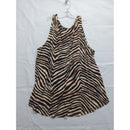 Maurices Womens Zebra Print Sleeveless Tunic Top Size 3X Brown & White Lightweight & Flowy