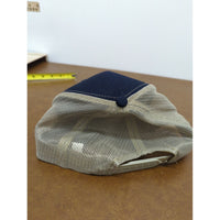 Ash Grove Navy & Tan Trucker Hat With Mesh Back Adjustable Snapback Logo Cap