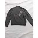 Shenanigans Womens Moth Sweater M Gray 100% Acrylic Made In Korea