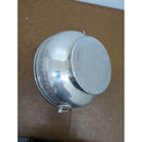Vintage Silver-Plated Covered Casserole Dish With Glass Insert Ornate Lid Handle Leaf Motif 8" Diameter 6.5" Height