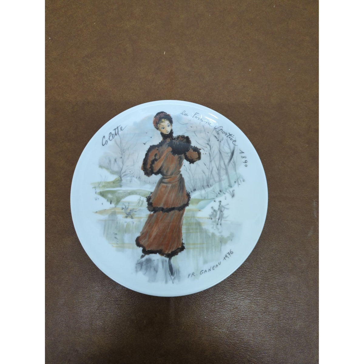 Henri DArceau Limoges Porcelain Collector Plate Colette 1890 Les Femmes Du Siècle Hand-Painted 1976