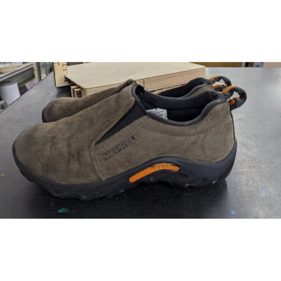 Merrell Jungle Moc Suede Slip On Hiking Shoes In Gunsmoke Gray