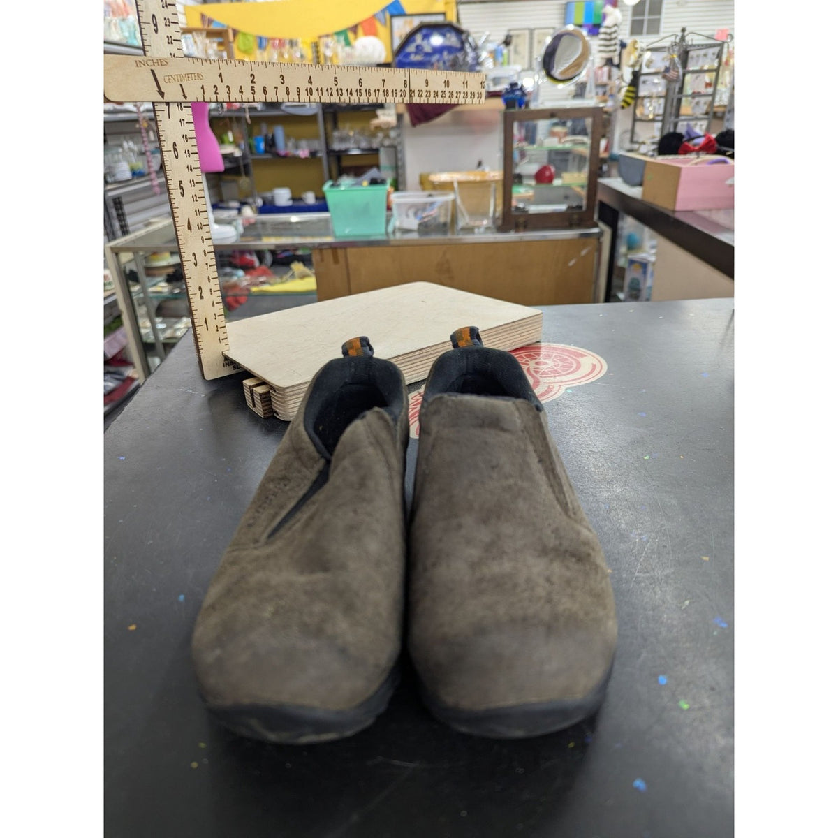 Merrell Jungle Moc Suede Slip On Hiking Shoes In Gunsmoke Gray