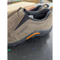 Merrell Jungle Moc Suede Slip On Hiking Shoes In Gunsmoke Gray