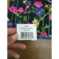 Vera Bradley Hipster Crossbody Bag In Wildflower Garden Print Quilted Fabric Adjustable Strap Multiple Zipper Pockets 11" x 11"