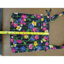 Vera Bradley Hipster Crossbody Bag In Wildflower Garden Print Quilted Fabric Adjustable Strap Multiple Zipper Pockets 11" x 11"