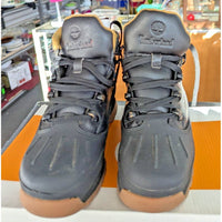 Timberland Euro Hiker Shell Toe Black Leather Hiking Boots Size Y2.5