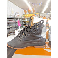 Timberland Euro Hiker Shell Toe Black Leather Hiking Boots Size Y2.5