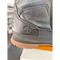 Timberland Euro Hiker Shell Toe Black Leather Hiking Boots Size Y2.5