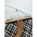 White House Black Market Plaid Pencil Skirt Size 8 Black & White Tweed Back Zip 24" Length