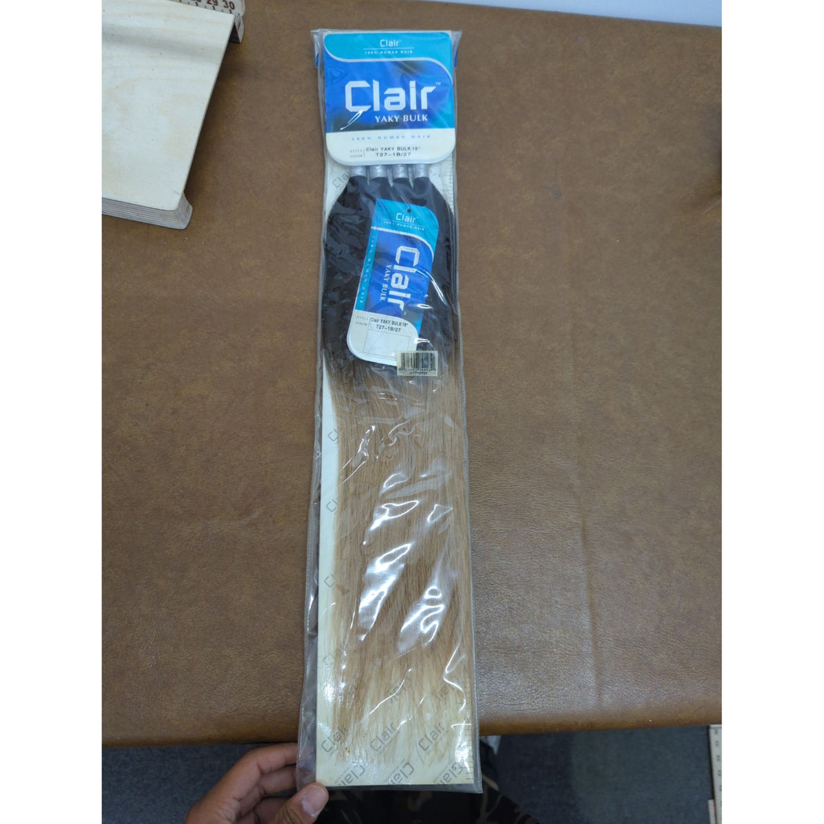 Clair Yaky Bulk 18" 100% Human Hair Extensions T27-1B/27