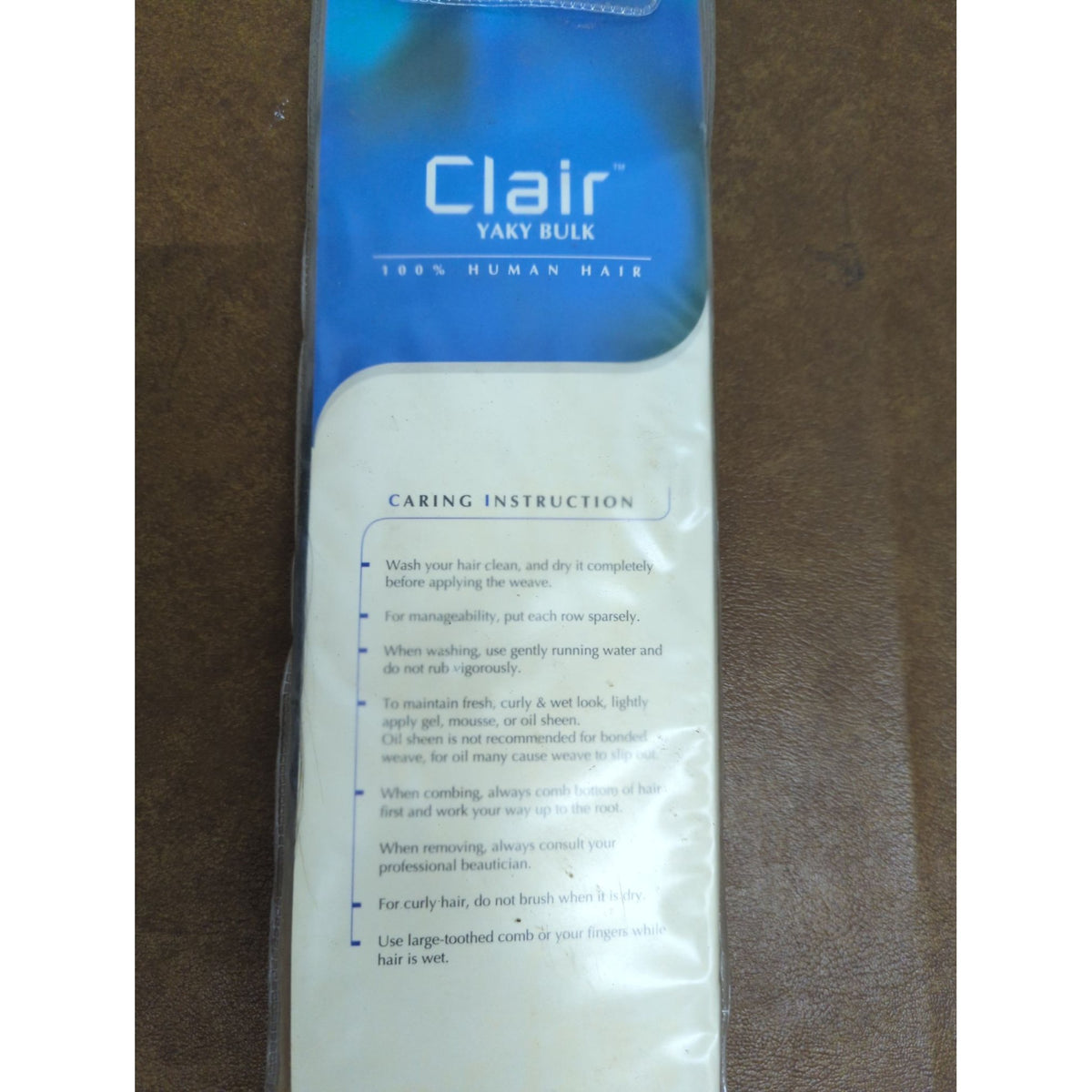 Clair Yaky Bulk 18" 100% Human Hair Extensions T27-1B/27