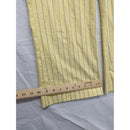 Express Design Studio Yellow Striped Editor Pants Size 10 Cotton Blend Womens Straight-Leg