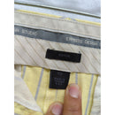 Express Design Studio Yellow Striped Editor Pants Size 10 Cotton Blend Womens Straight-Leg