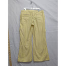 Express Design Studio Yellow Striped Editor Pants Size 10 Cotton Blend Womens Straight-Leg
