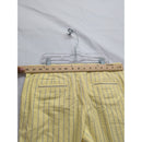 Express Design Studio Yellow Striped Editor Pants Size 10 Cotton Blend Womens Straight-Leg