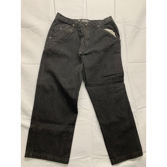 Karl Kani Black Denim Jeans W36 L34 Straight Leg Relaxed Fit Hong Kong Made