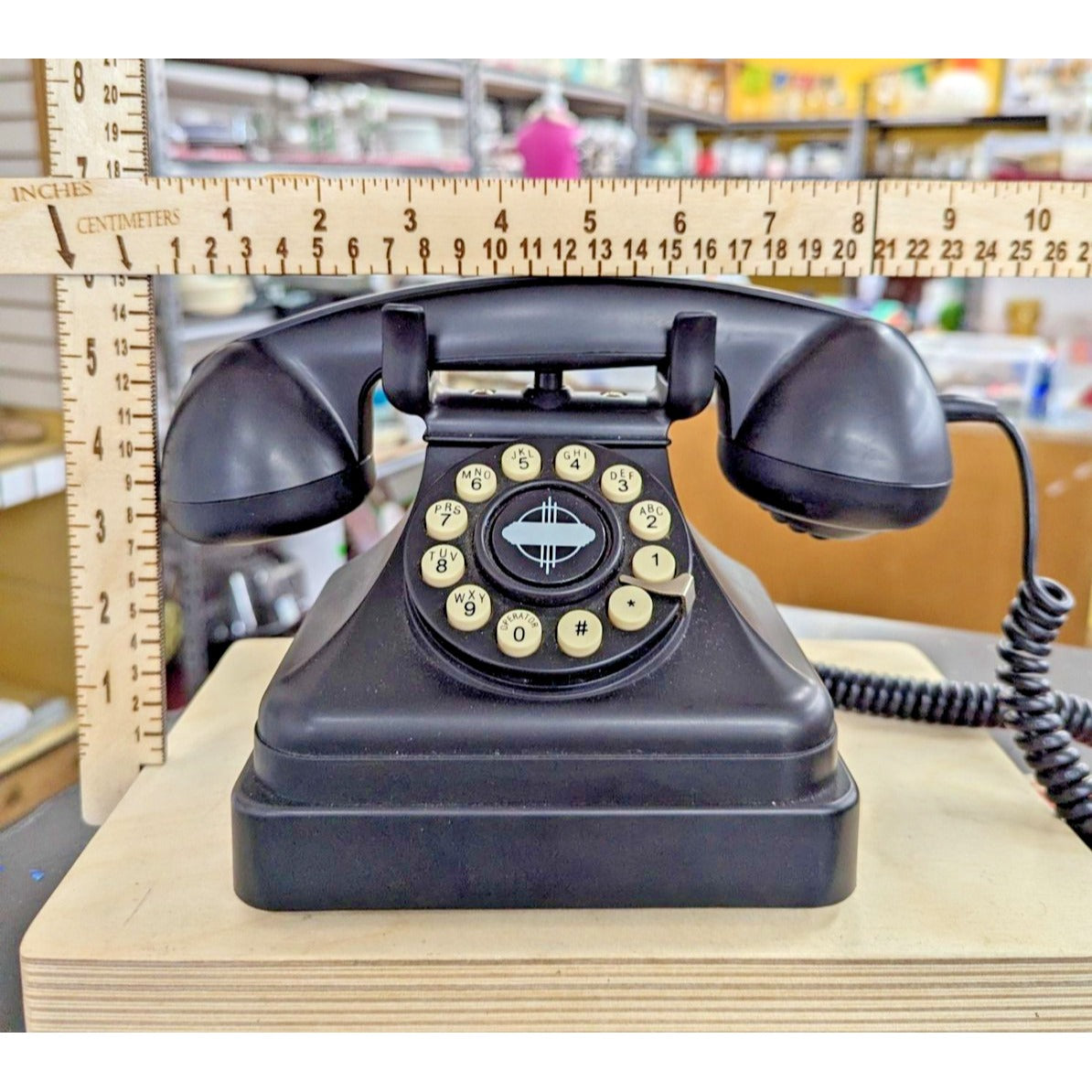 Crosley CR62 Retro Black Rotary Style Corded Desk Telephone