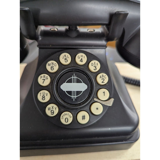 Crosley CR62 Retro Black Rotary Style Corded Desk Telephone