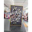 Gold Framed Pressed Flower Wall Art Decoration With Black Background
