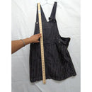 Brave Soul London Denim Studio Black Pinstripe Overall Skirt With Side Zipper Closure & Pockets Size 12-14