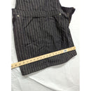 Brave Soul London Denim Studio Black Pinstripe Overall Skirt With Side Zipper Closure & Pockets Size 12-14