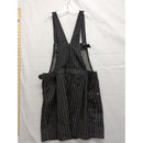Brave Soul London Denim Studio Black Pinstripe Overall Skirt With Side Zipper Closure & Pockets Size 12-14