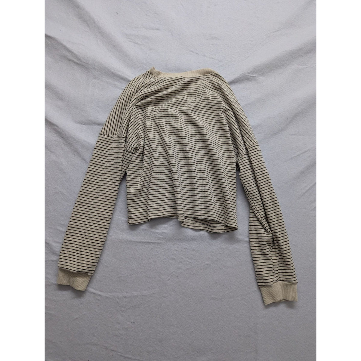 Kirious Los Angeles Womens Striped Long Sleeve Crop Top