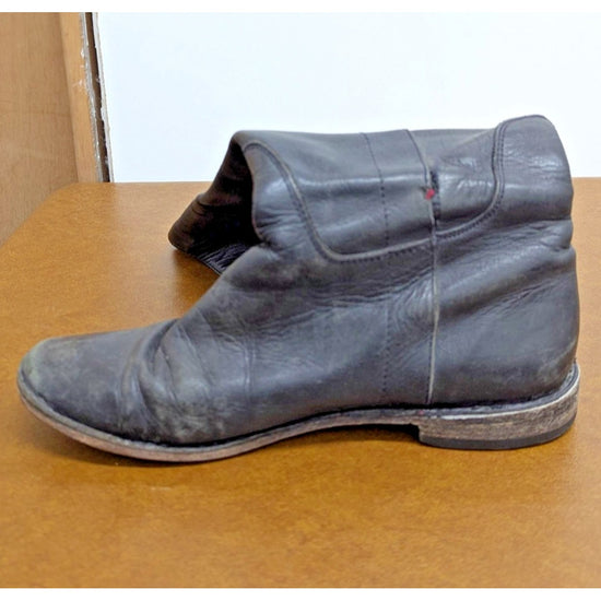 Vintage Black Leather Ankle Boots Women’s Size 8 Goodyear Welt Sole