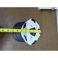 Soccer Ball-Themed Leather Cap With Adjustable Strap By Bald Caps - White & Black Design - Pre-Owned