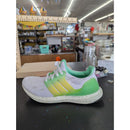 Adidas UltraBoost Running Shoes White/Green Size 11 Lace-Up Lightweight Mesh Bre