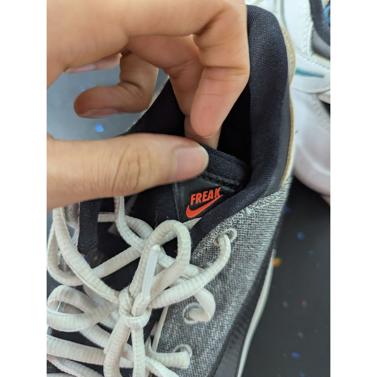 Nike Air Zoom Freak 4 Basketball Shoes White/Gray/Orange 6Y