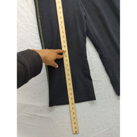 Style & Co Sport Black Drawstring Flare Pants With Green Stitching Size Small Cotton Blend Made In Vietnam