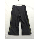 Style & Co Sport Black Drawstring Flare Pants With Green Stitching Size Small Cotton Blend Made In Vietnam