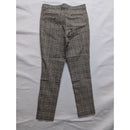 Anne Klein Womens Plaid Pants Size L Gray Black Checkered Pattern