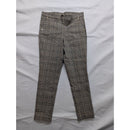 Anne Klein Womens Plaid Pants Size L Gray Black Checkered Pattern