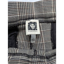 Anne Klein Womens Plaid Pants Size L Gray Black Checkered Pattern