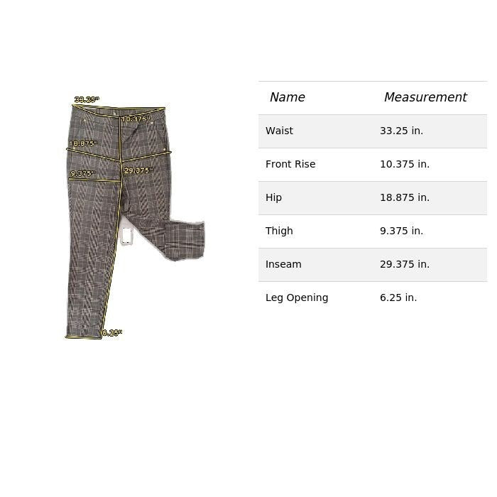 Anne Klein Womens Plaid Pants Size L Gray Black Checkered Pattern