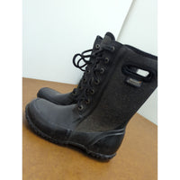 Bogs Youth K Cami Lace Black Waterproof Boots US Size 2 Durable Rubber/Fabric
