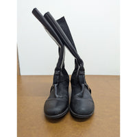 Merrell Womens Black Leather Suede Tall Heeled Boots With Side Zippers Size Unkn
